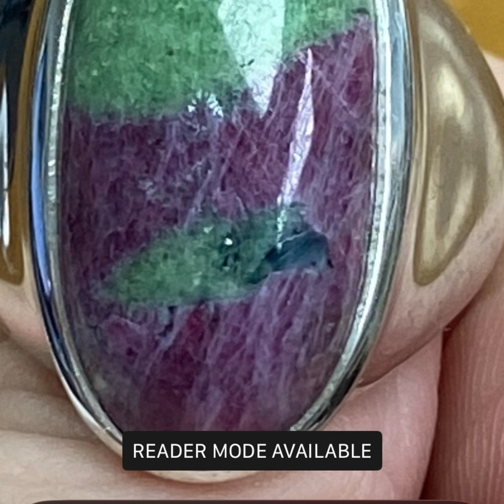 Big Ruby Zoisite Ring - image 3